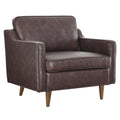 Impart Genuine Leather Armchair - Brown