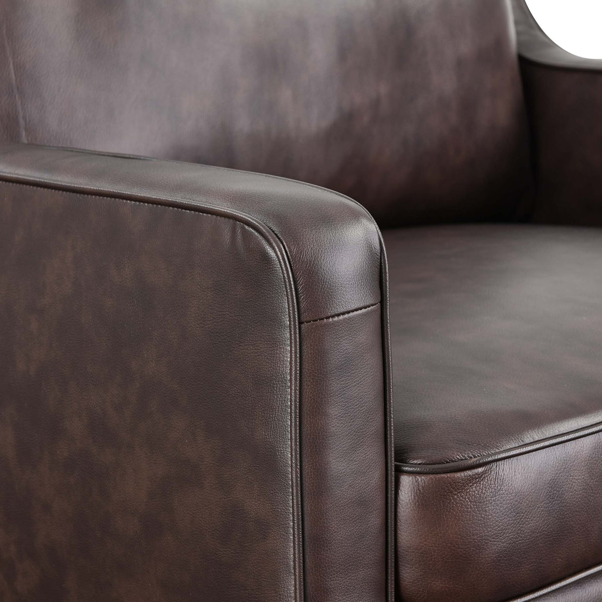 Impart Genuine Leather Armchair - Brown