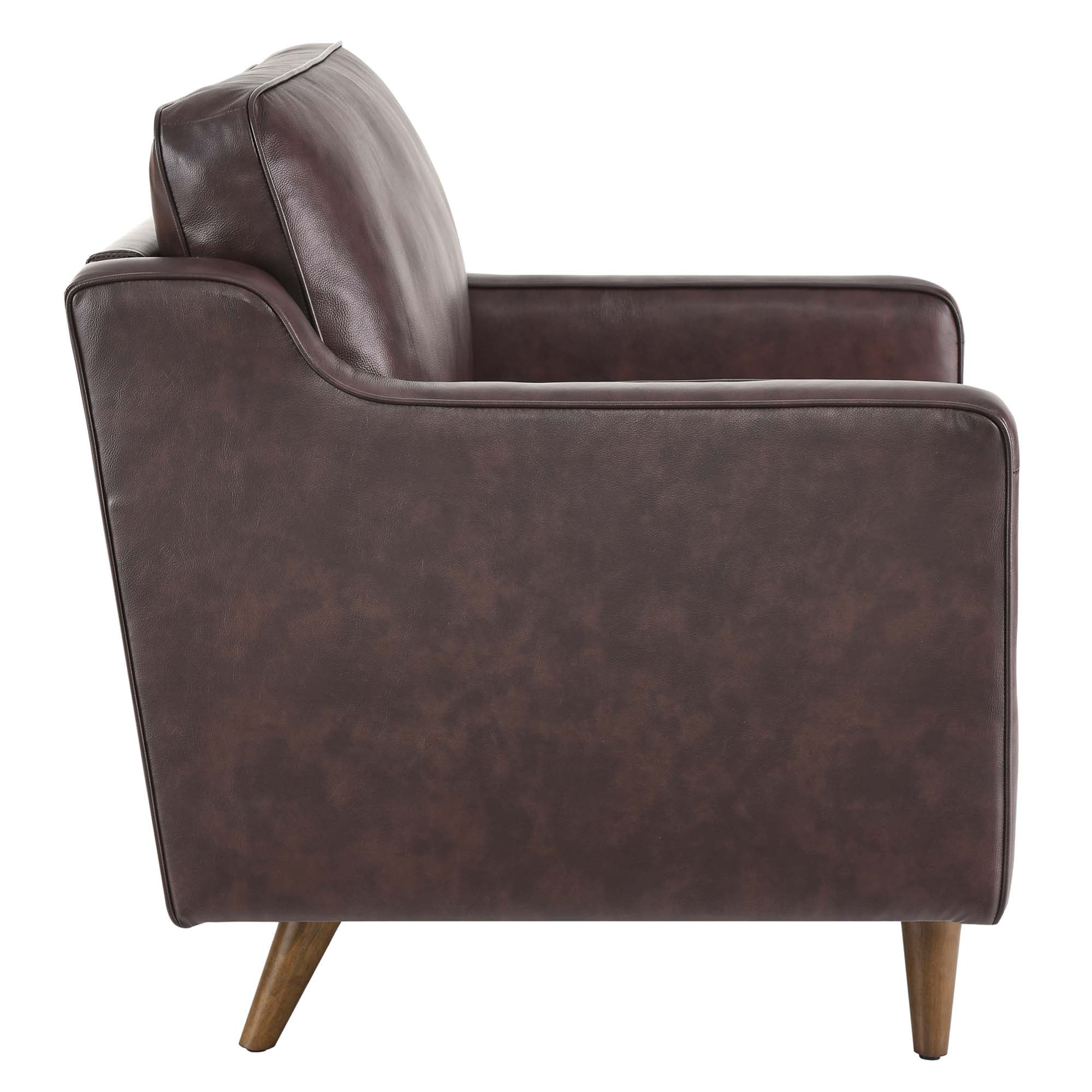 Impart Genuine Leather Armchair - Brown