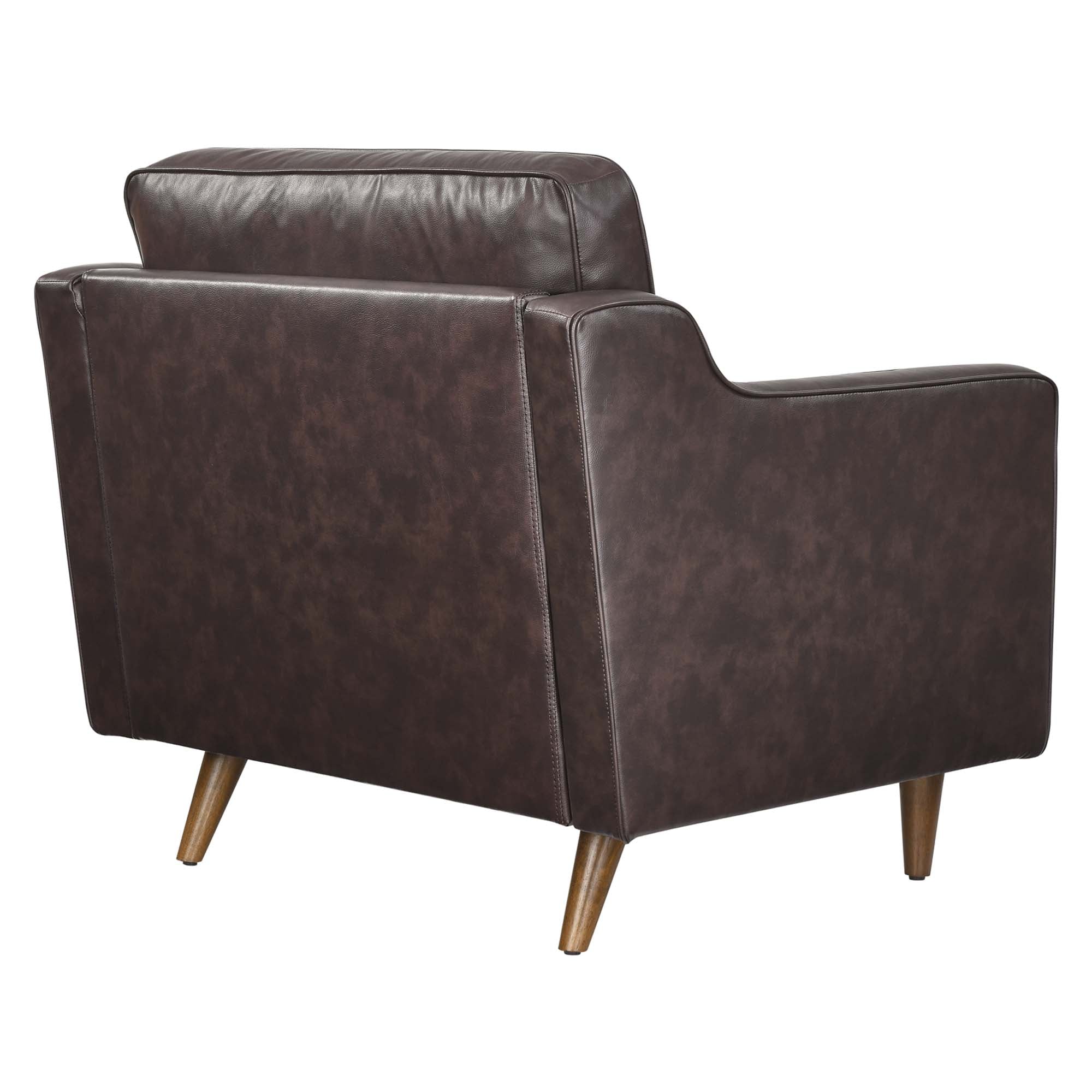 Impart Genuine Leather Armchair - Brown