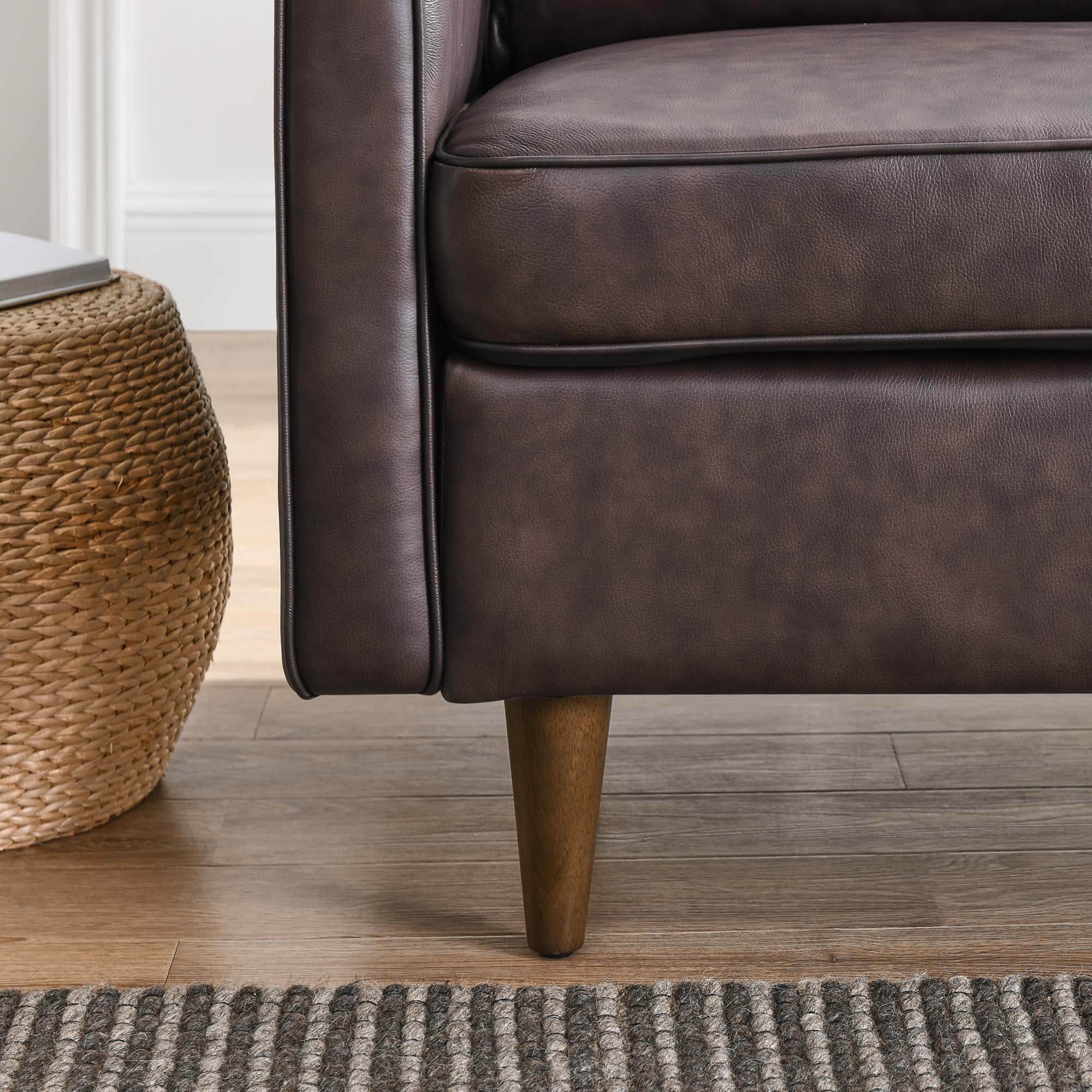 Impart Genuine Leather Armchair - Brown