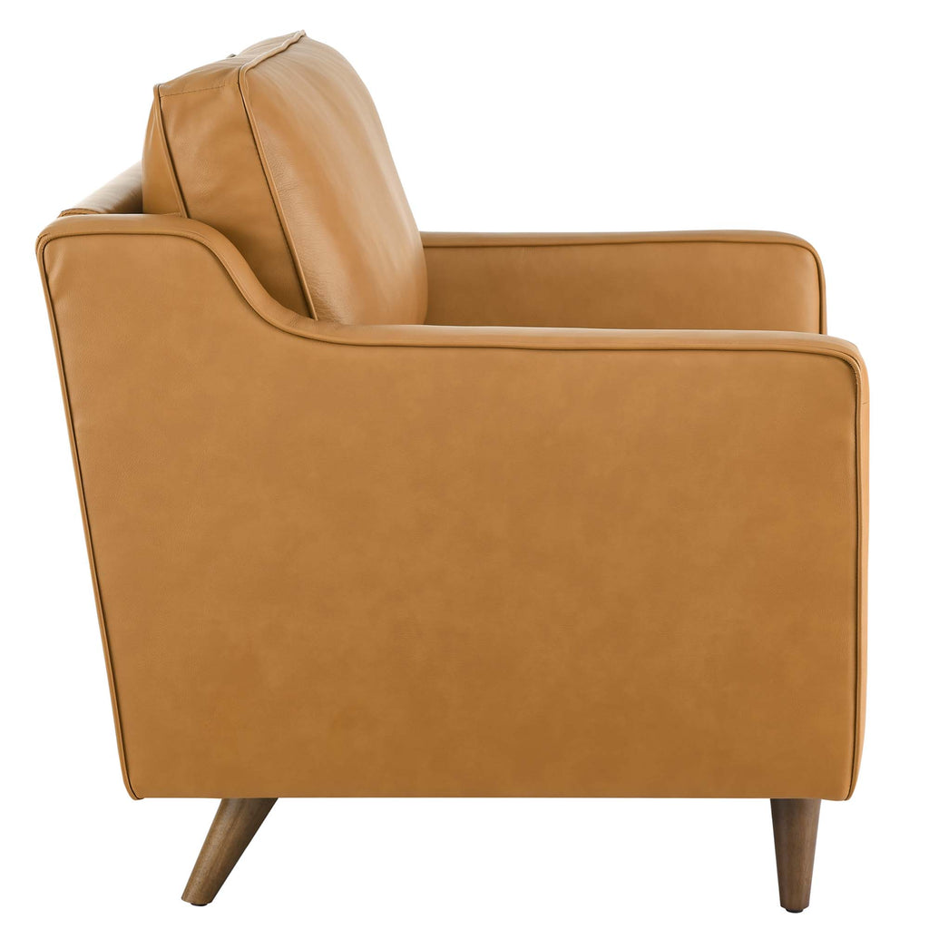 Impart Genuine Leather Armchair - Tan