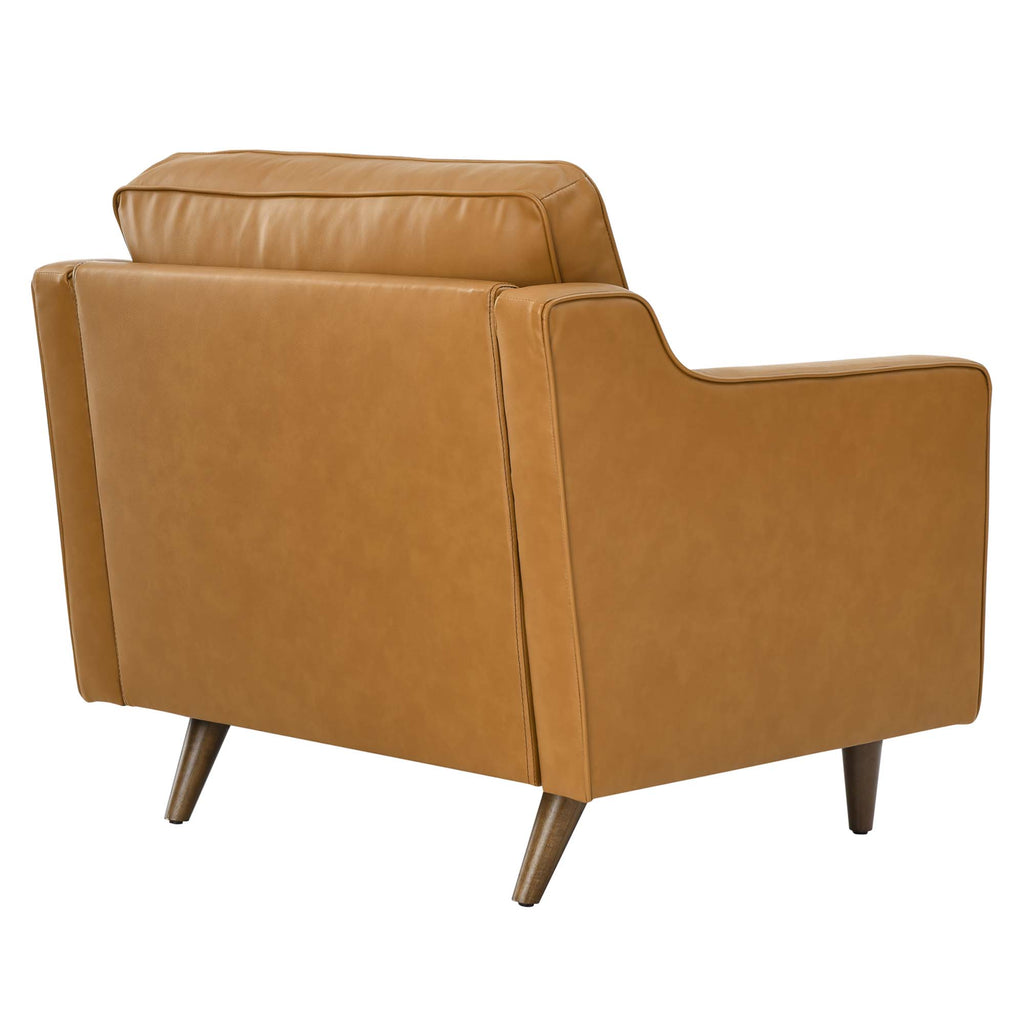 Impart Genuine Leather Armchair - Tan