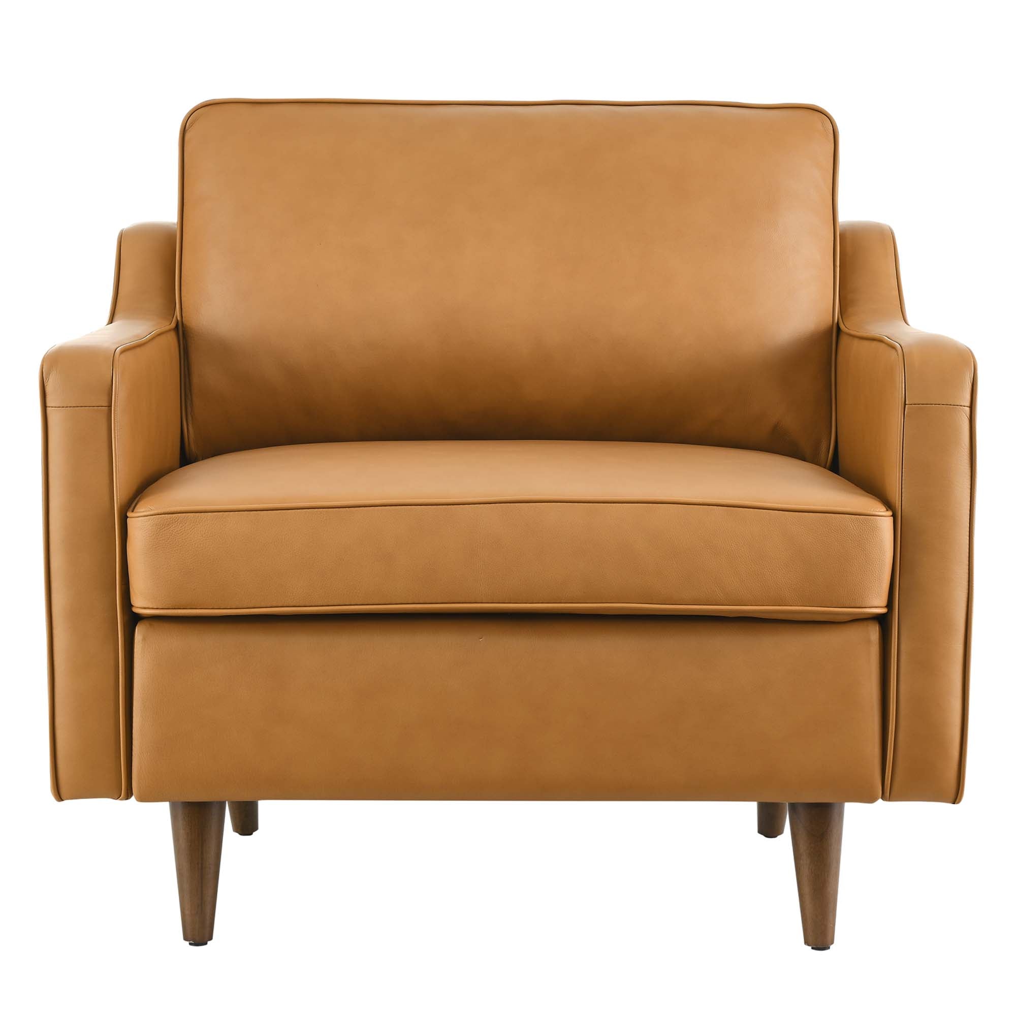 Impart Genuine Leather Armchair - Tan