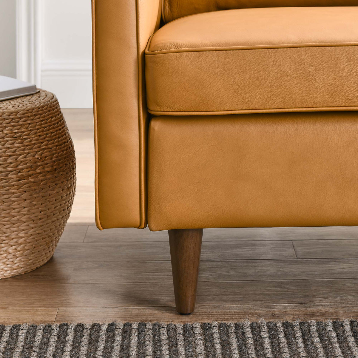 Impart Genuine Leather Armchair - Tan
