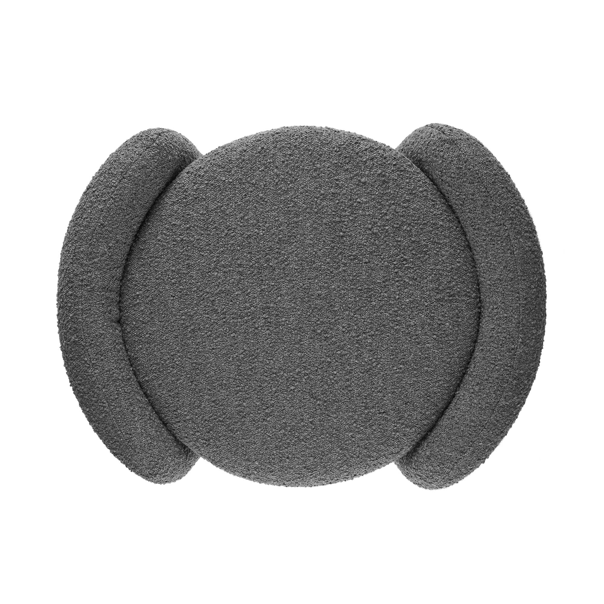 Nebula Boucle Upholstered Ottoman - Charcoal