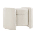 Nebula Boucle Upholstered Ottoman - Ivory