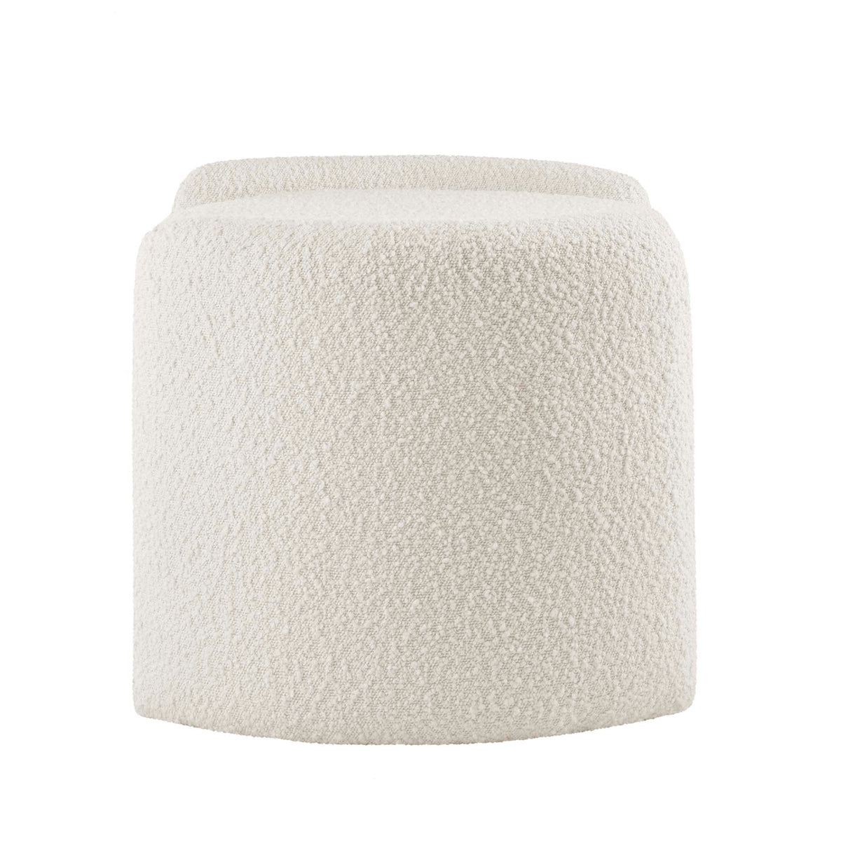 Nebula Boucle Upholstered Ottoman - Ivory