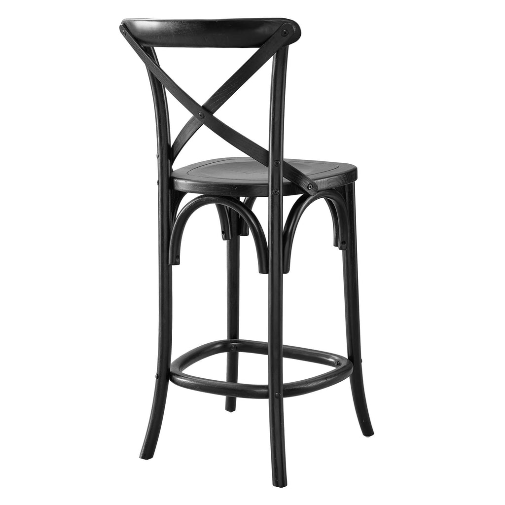 Gear Counter Stool - Black (EEI-5562-BLK)