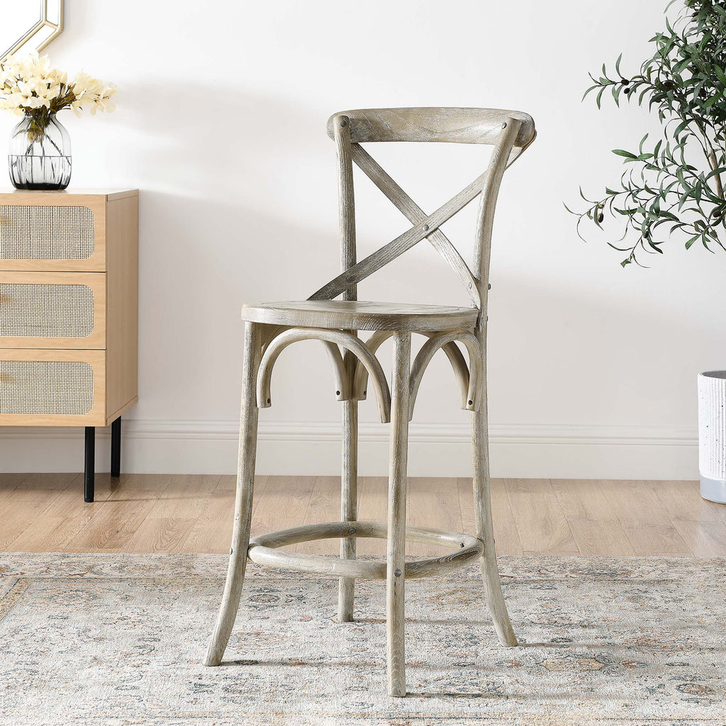 Gear Counter Stool - Gray (EEI-5562-GRY)