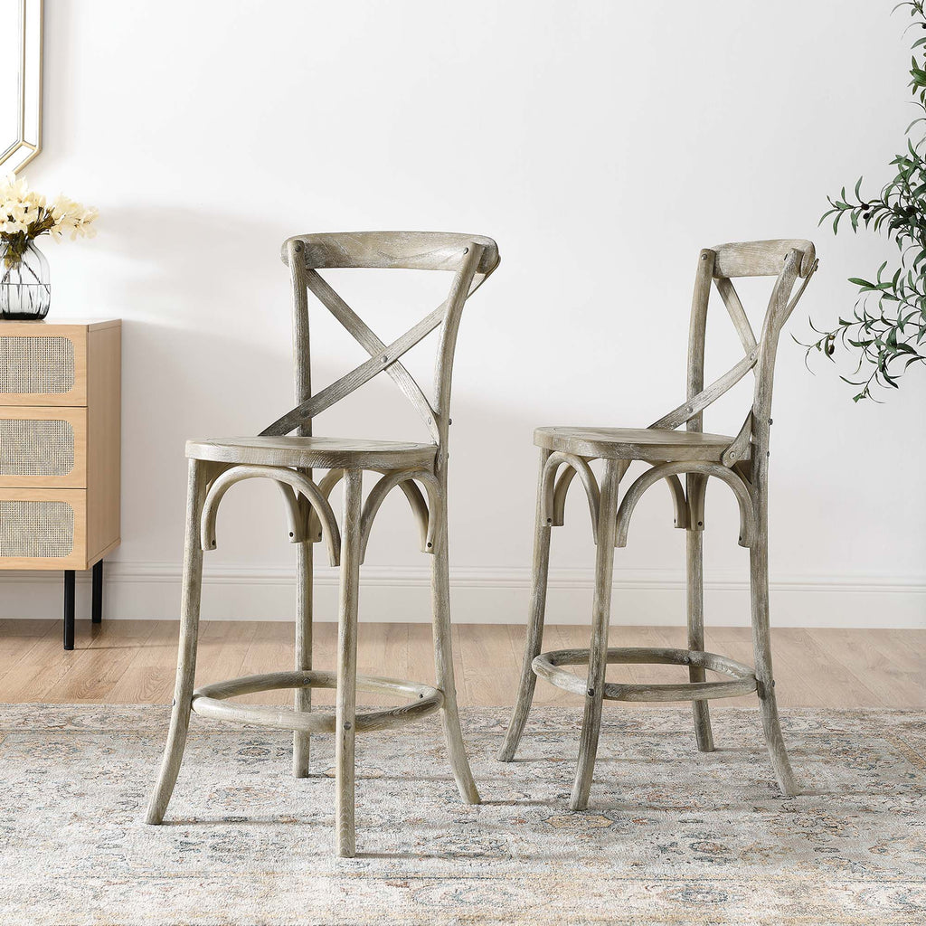 Gear Counter Stool - Gray (EEI-5562-GRY)