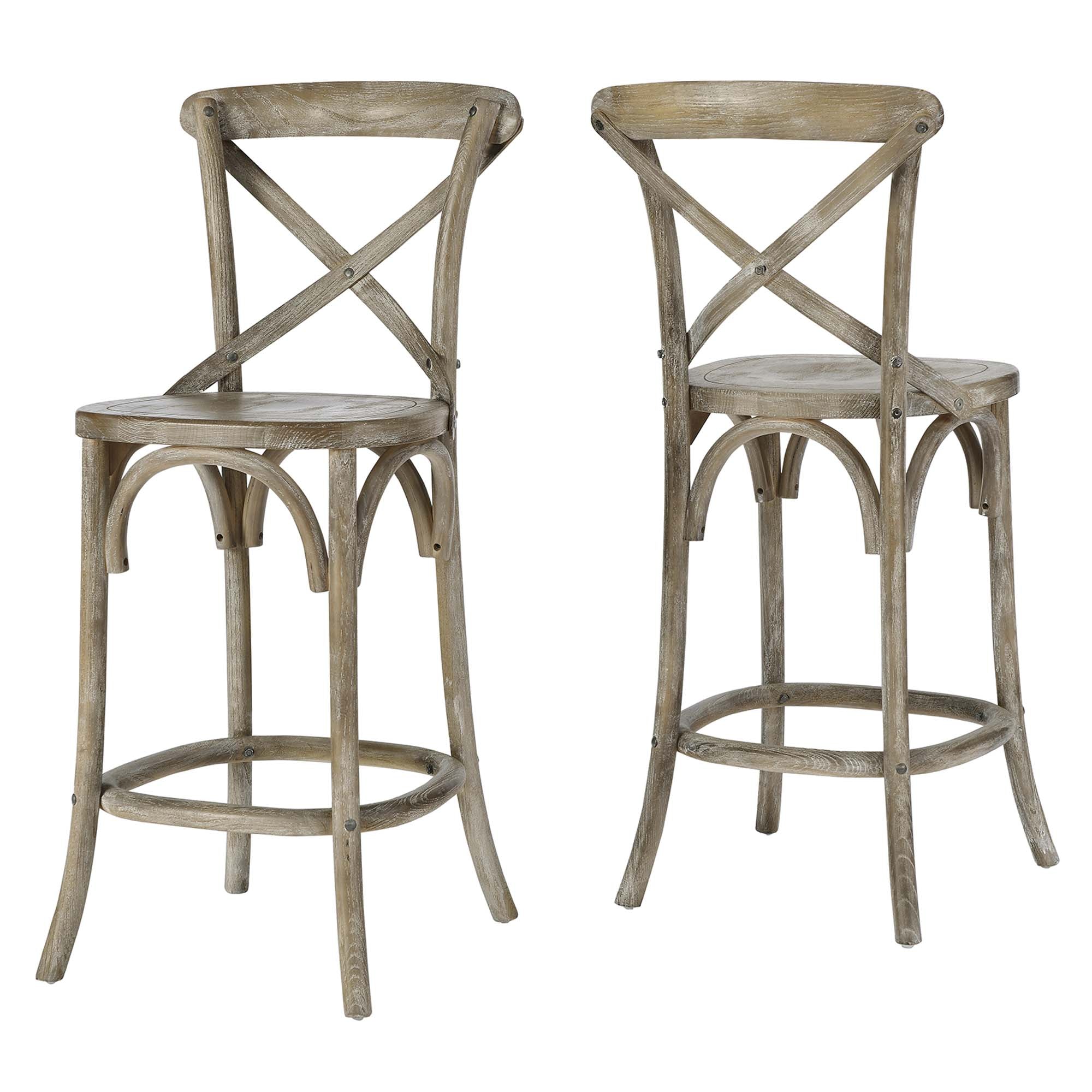Gear Counter Stool - Gray (EEI-5562-GRY)