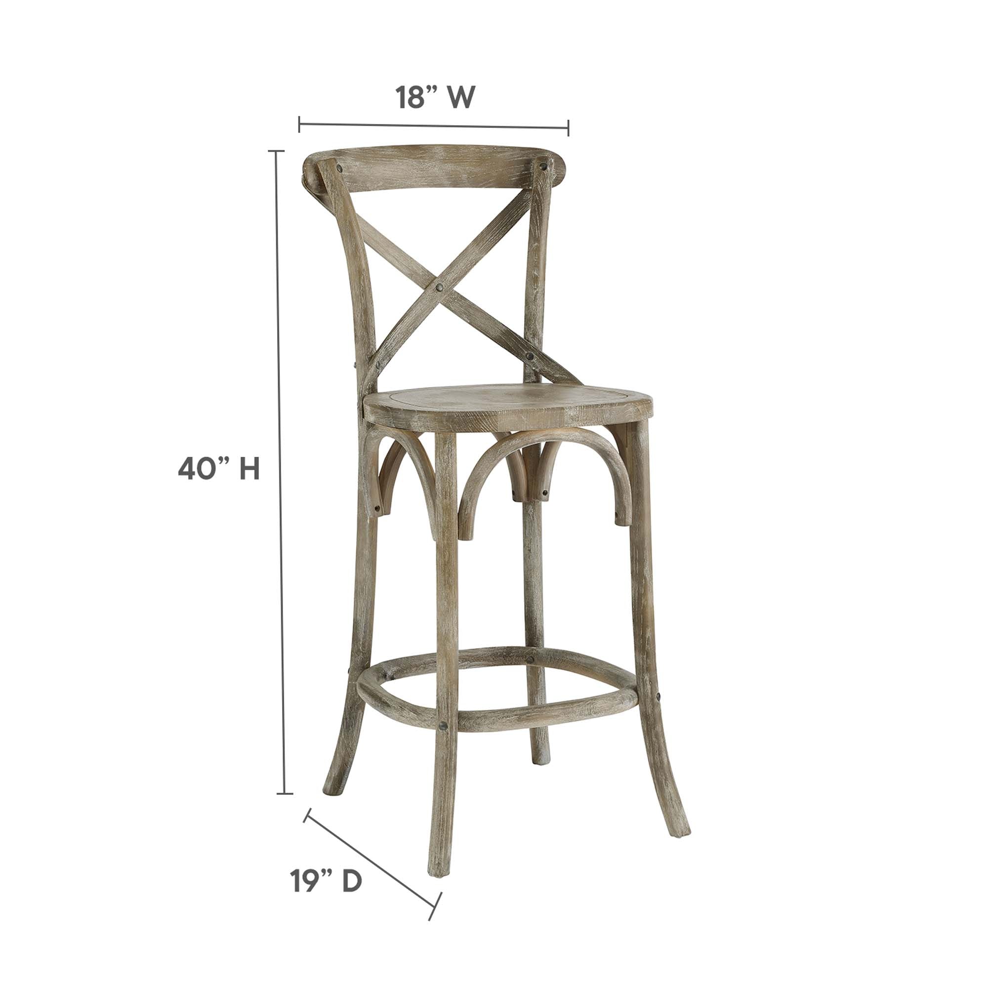 Gear Counter Stool - Gray (EEI-5562-GRY)