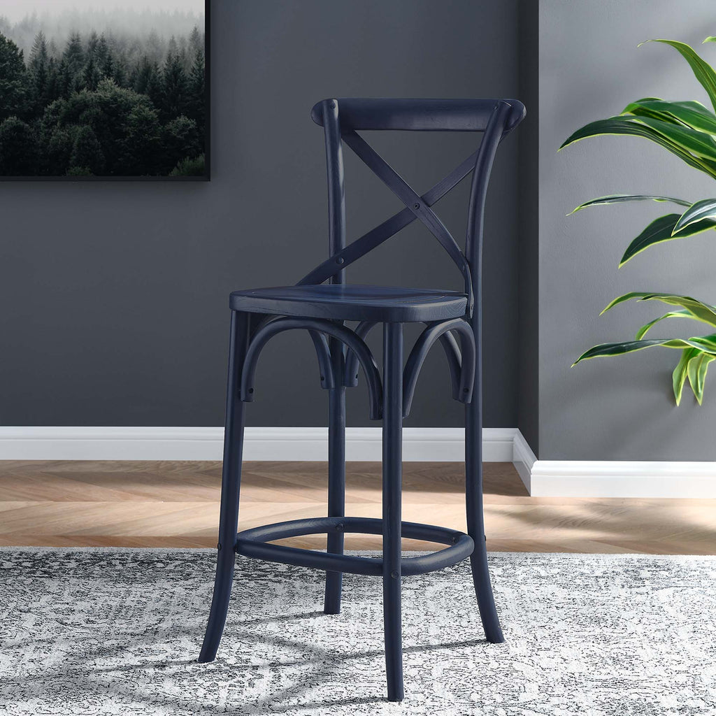 Gear Counter Stool - Midnight Blue (EEI-5562-MID)