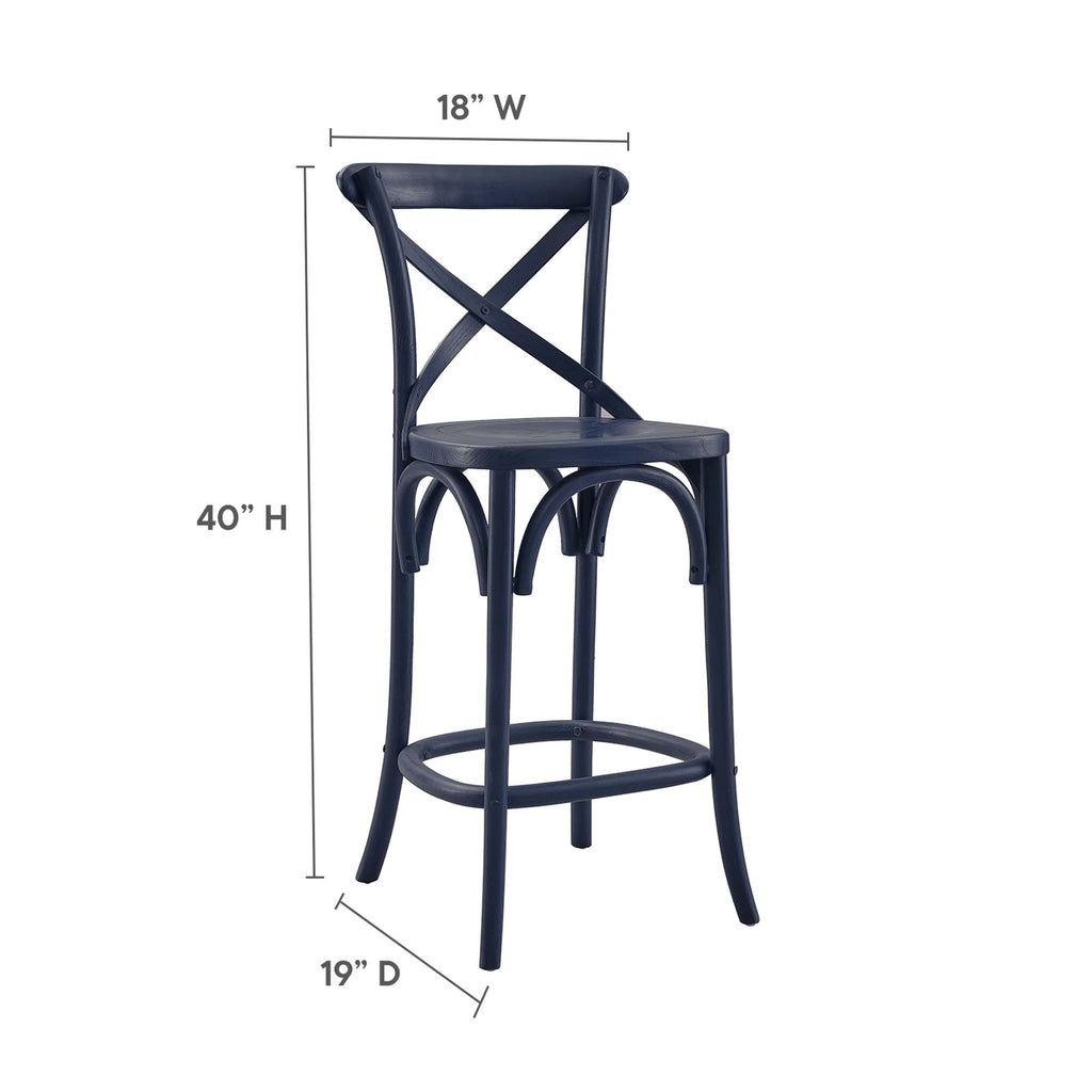 Gear Counter Stool - Midnight Blue (EEI-5562-MID)
