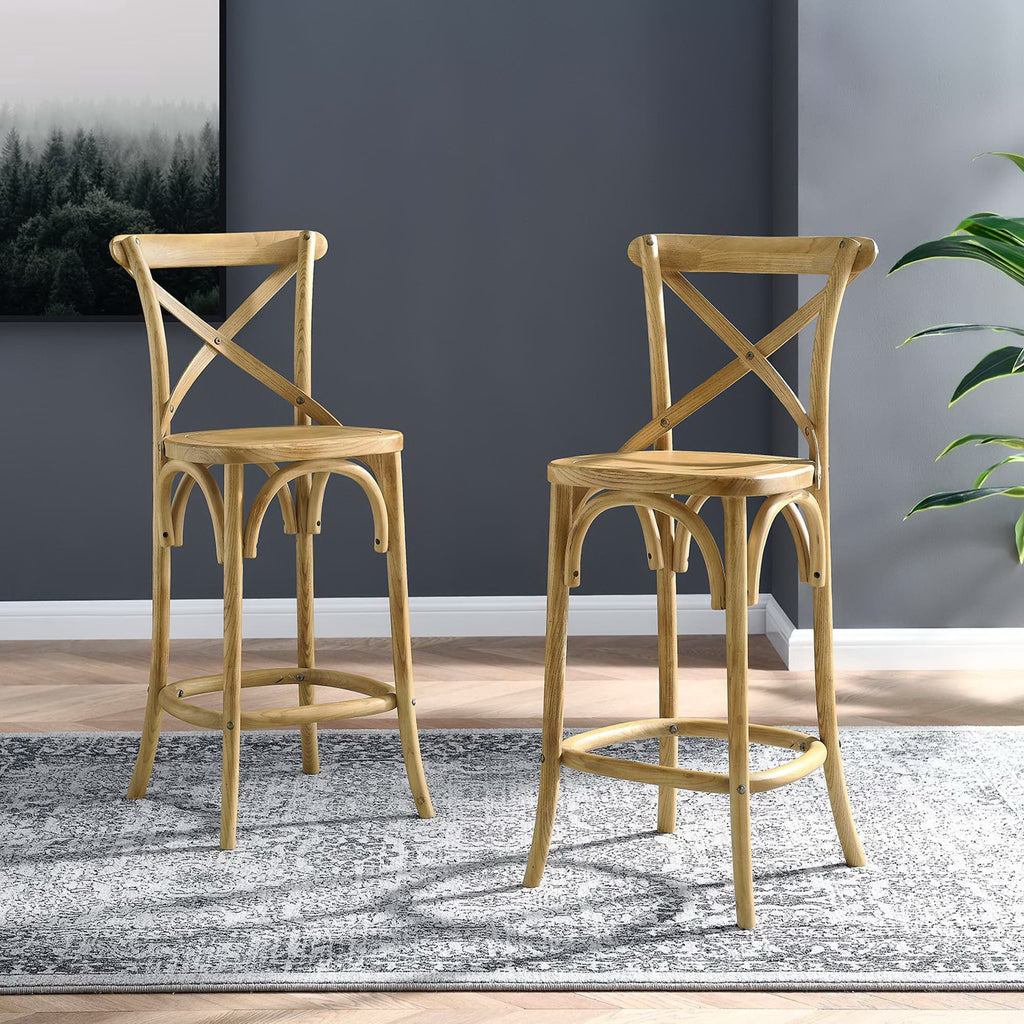 Gear Counter Stool - Natural (EEI-5562-NAT)
