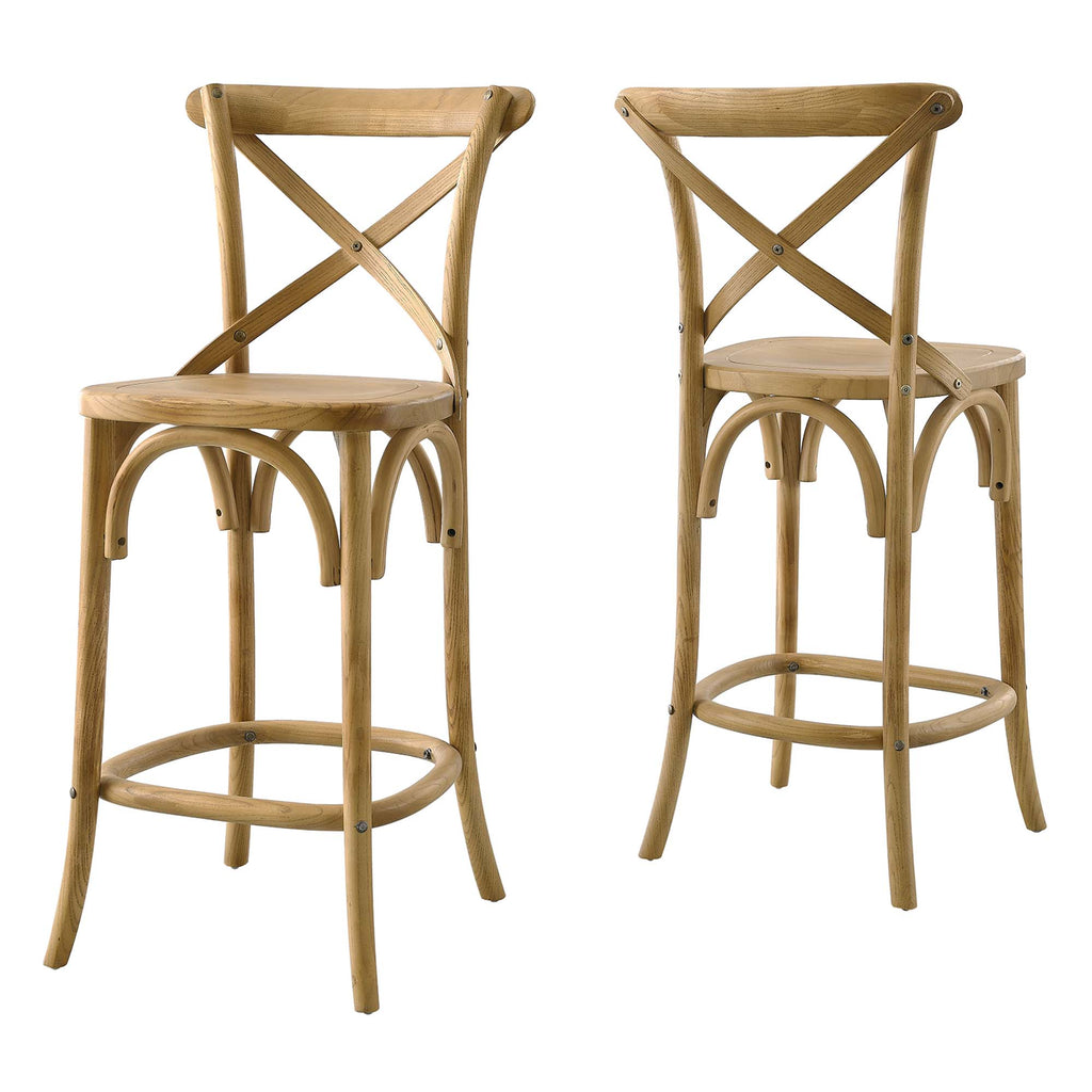 Gear Counter Stool - Natural (EEI-5562-NAT)