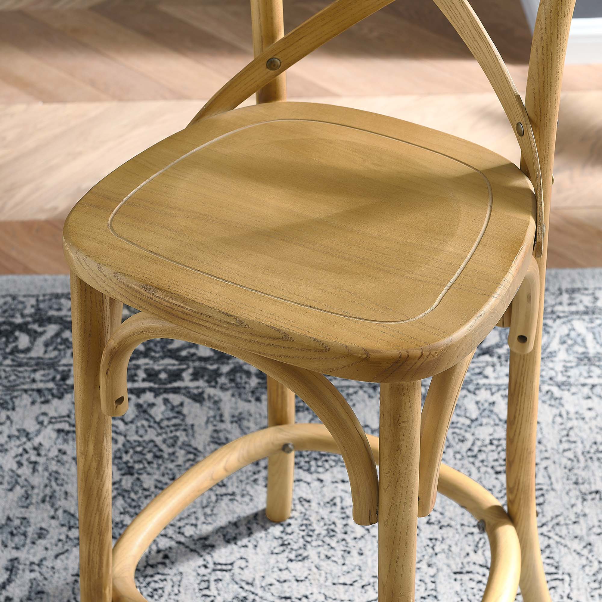Gear Counter Stool - Natural (EEI-5562-NAT)