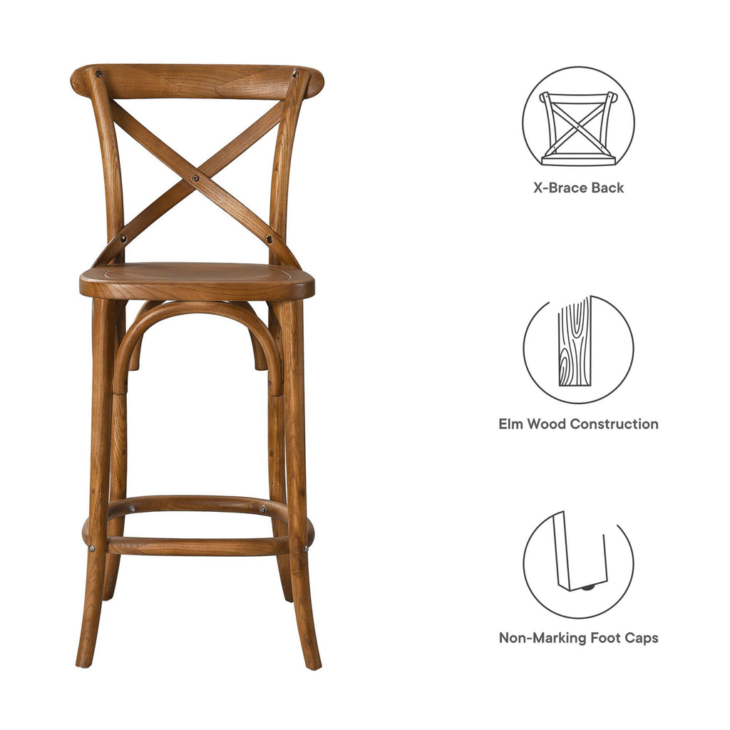 Gear Counter Stool - Walnut (EEI-5562-WAL)