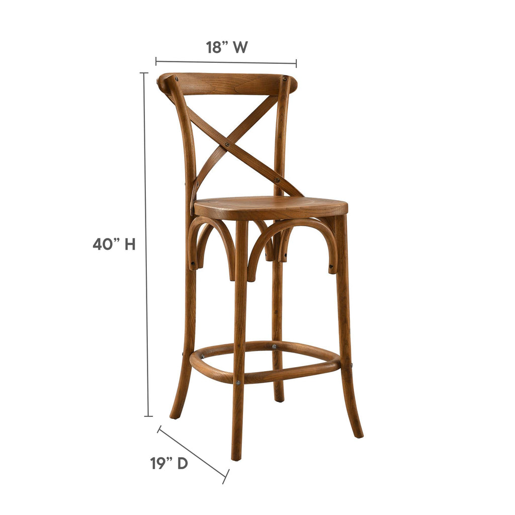 Gear Counter Stool - Walnut (EEI-5562-WAL)