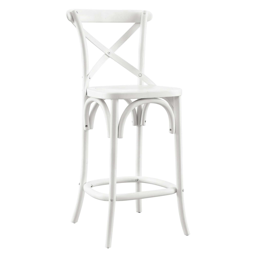 Gear Counter Stool - White (EEI-5562-WHI)