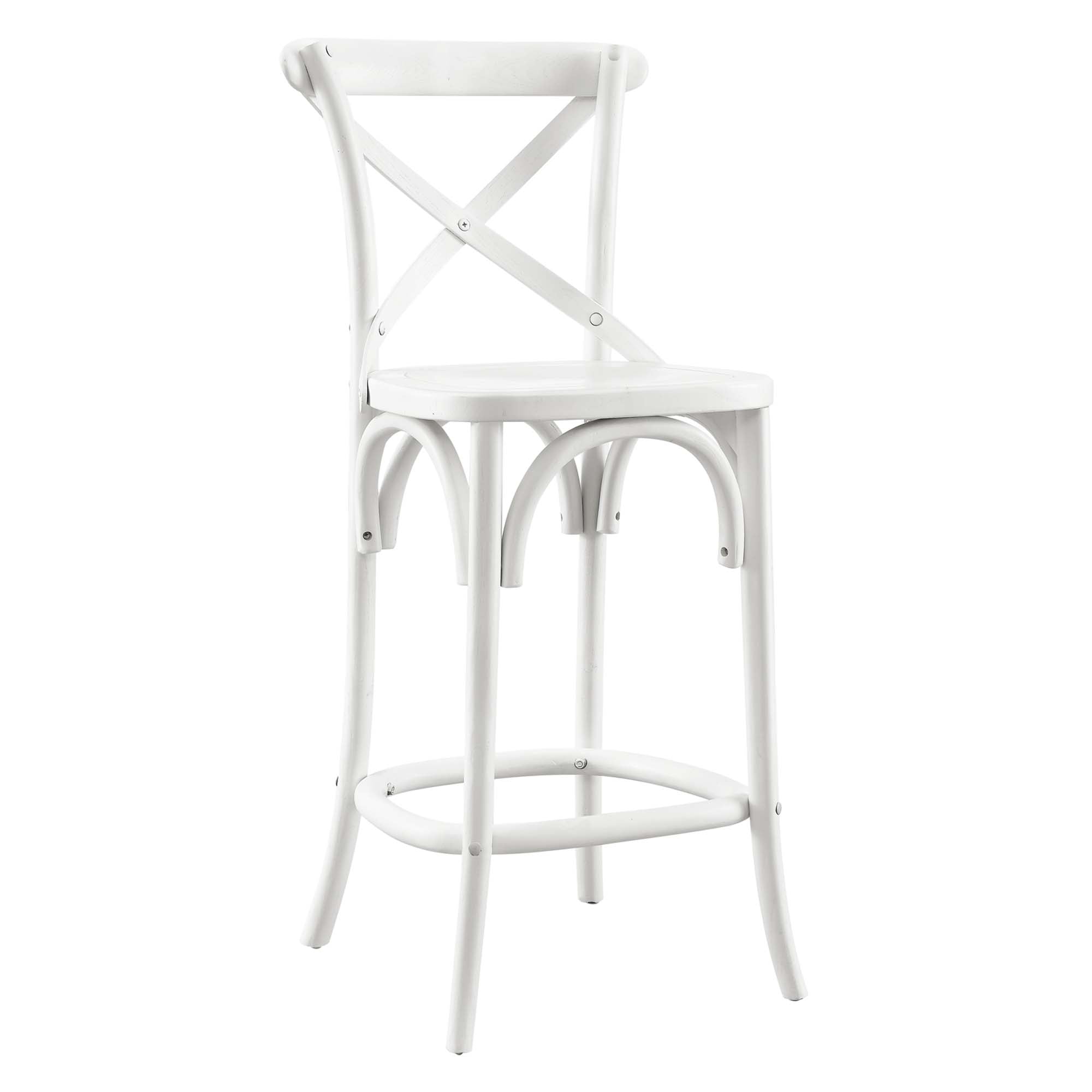 Gear Counter Stool - White (EEI-5562-WHI)