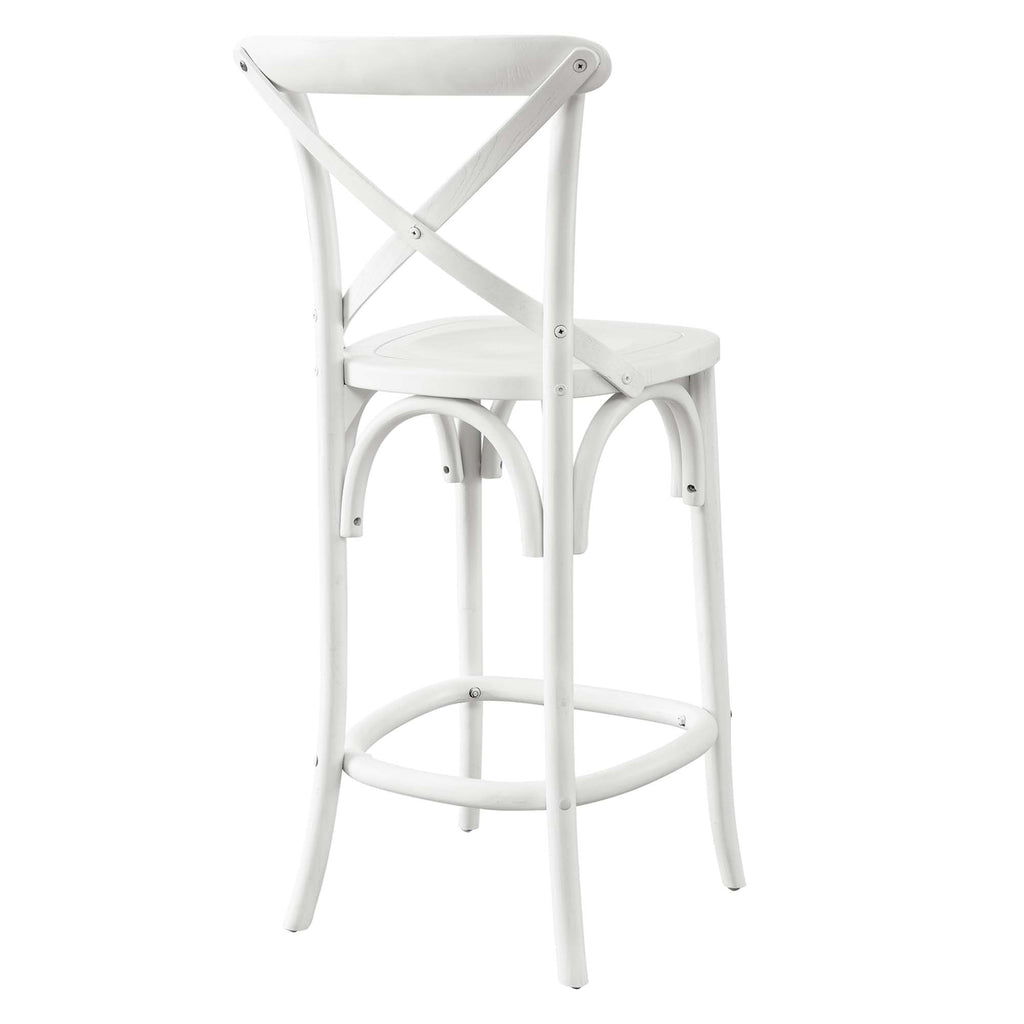 Gear Counter Stool - White (EEI-5562-WHI)