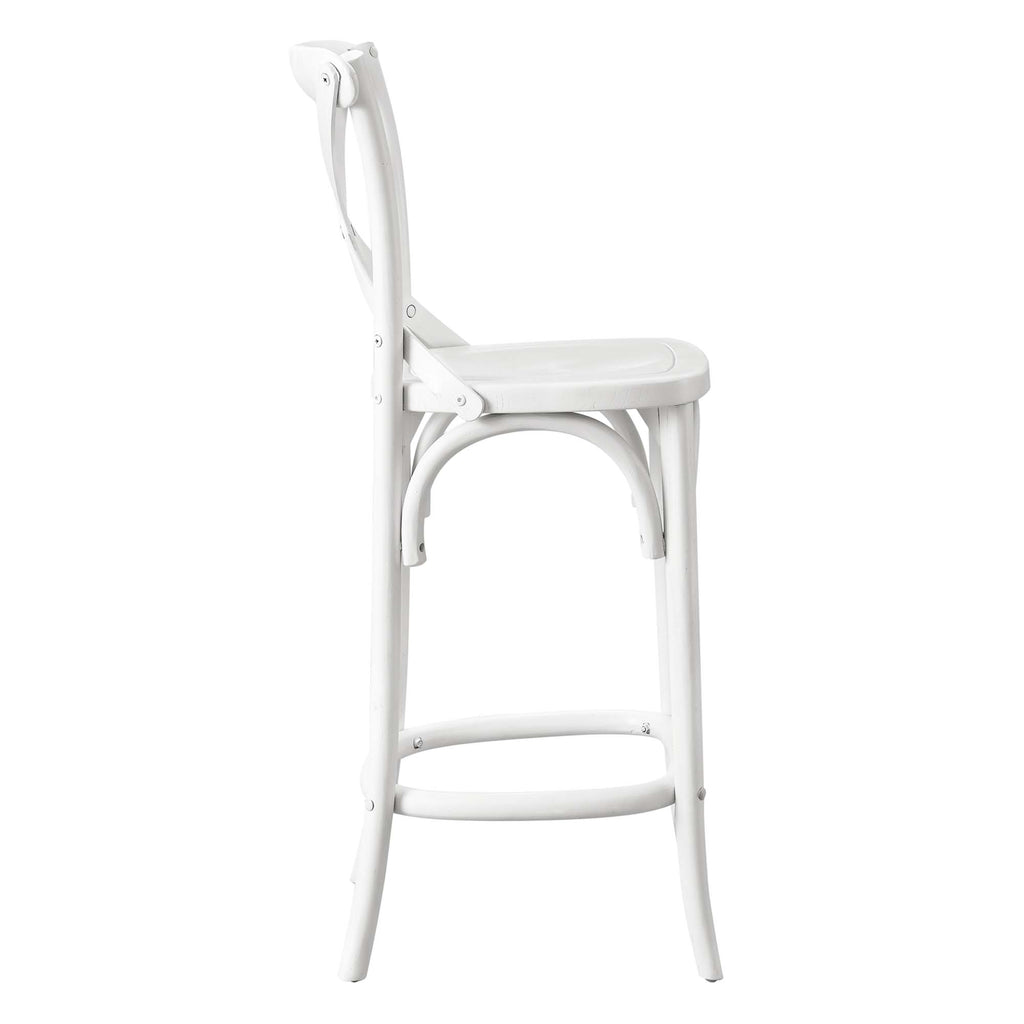 Gear Counter Stool - White (EEI-5562-WHI)