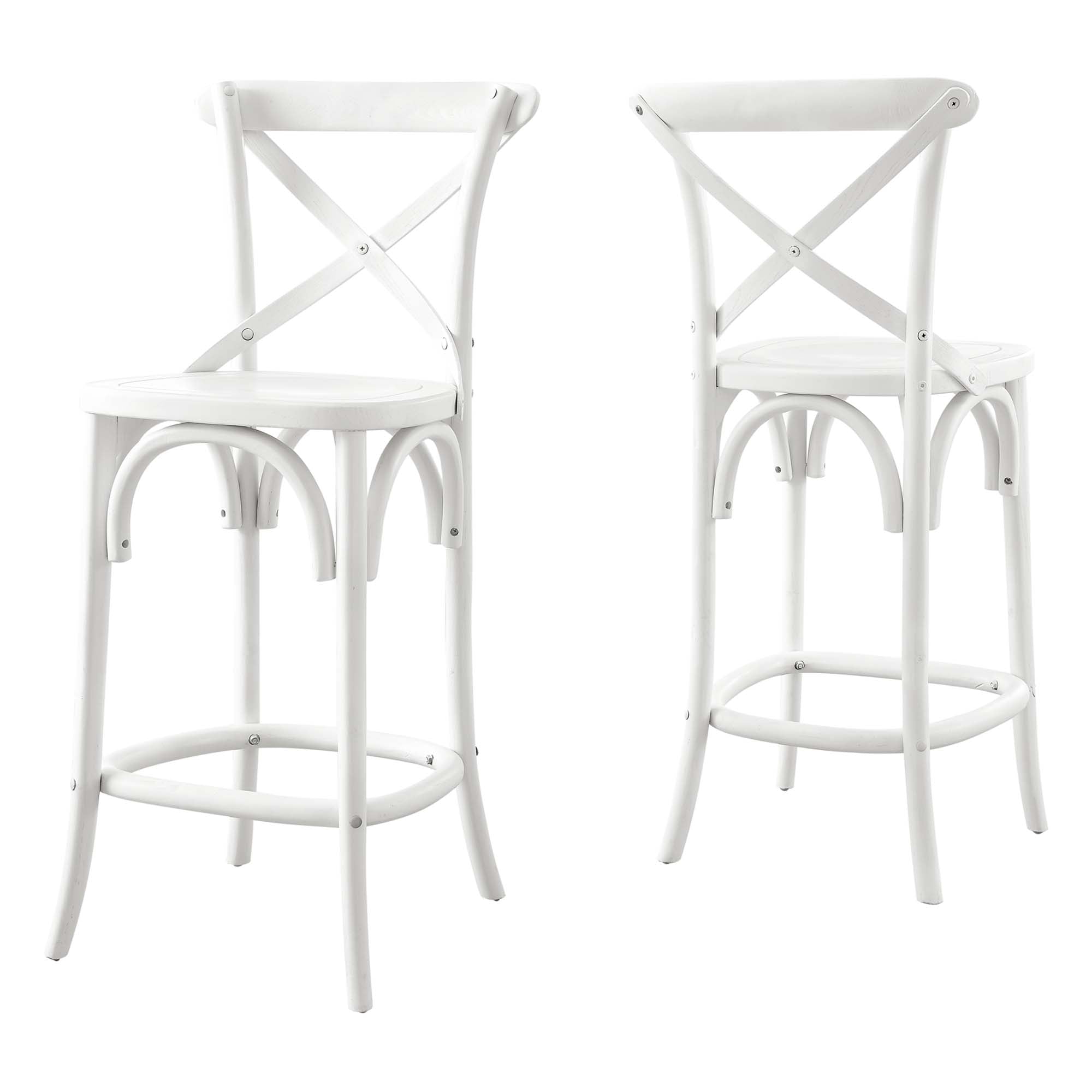 Gear Counter Stool - White (EEI-5562-WHI)