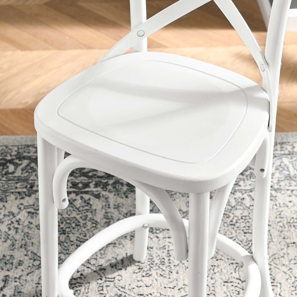 Gear Counter Stool - White (EEI-5562-WHI)