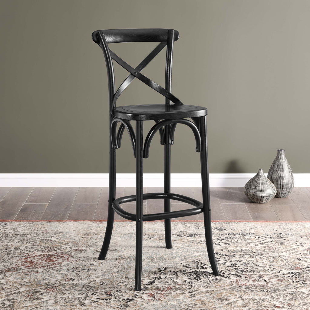 Gear Bar Stool - Black (EEI-5563-BLK)