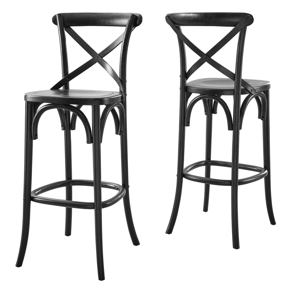 Gear Bar Stool - Black (EEI-5563-BLK)