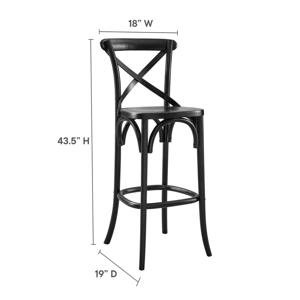 Gear Bar Stool - Black (EEI-5563-BLK)