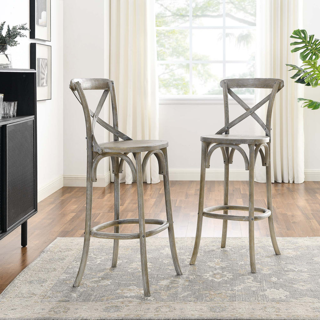 Gear Bar Stool - Gray (EEI-5563-GRY)