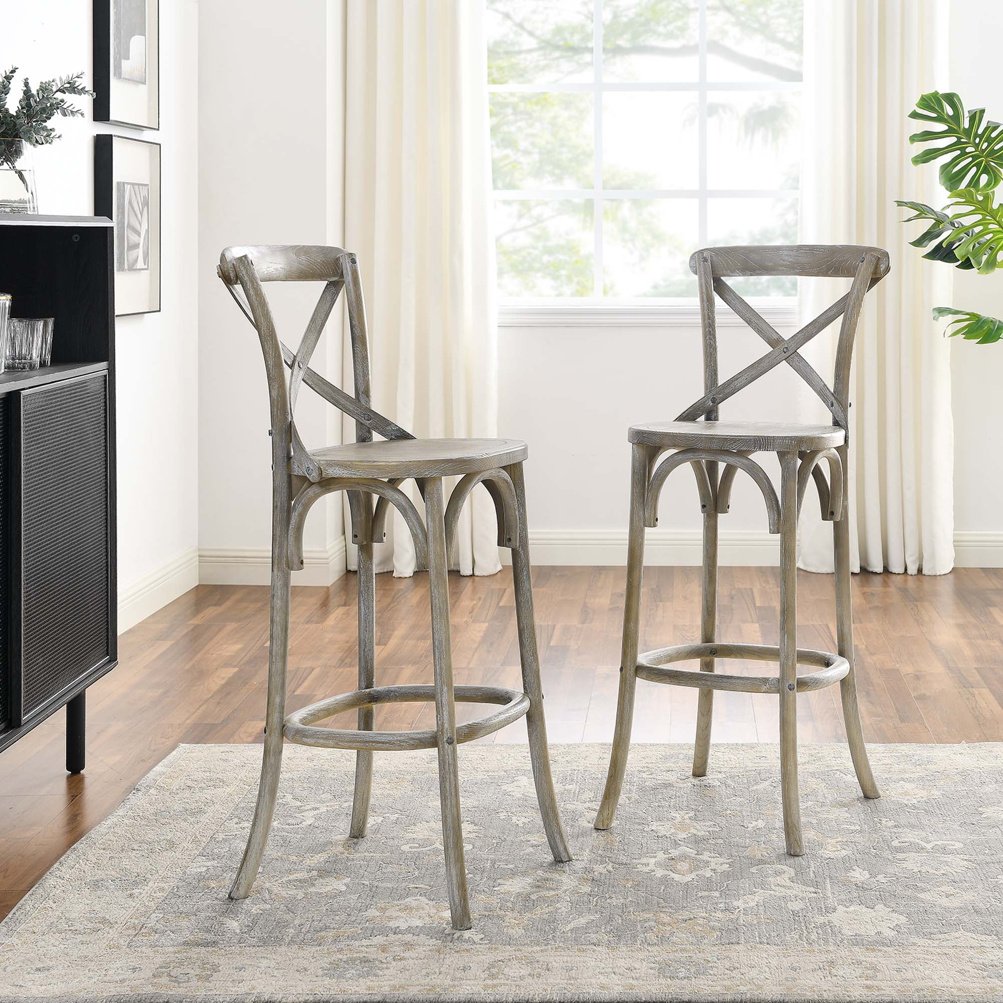 Gear Bar Stool - Gray (EEI-5563-GRY)