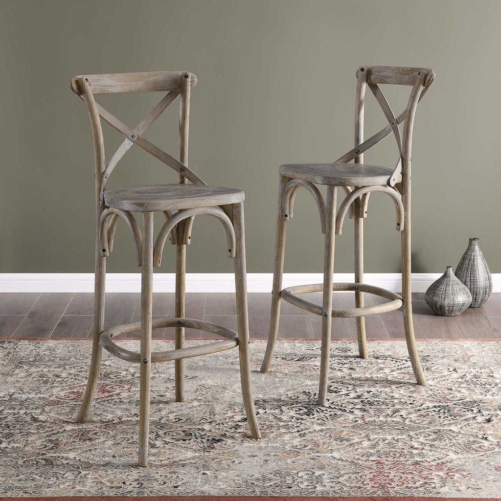 Gear Bar Stool - Gray (EEI-5563-GRY)