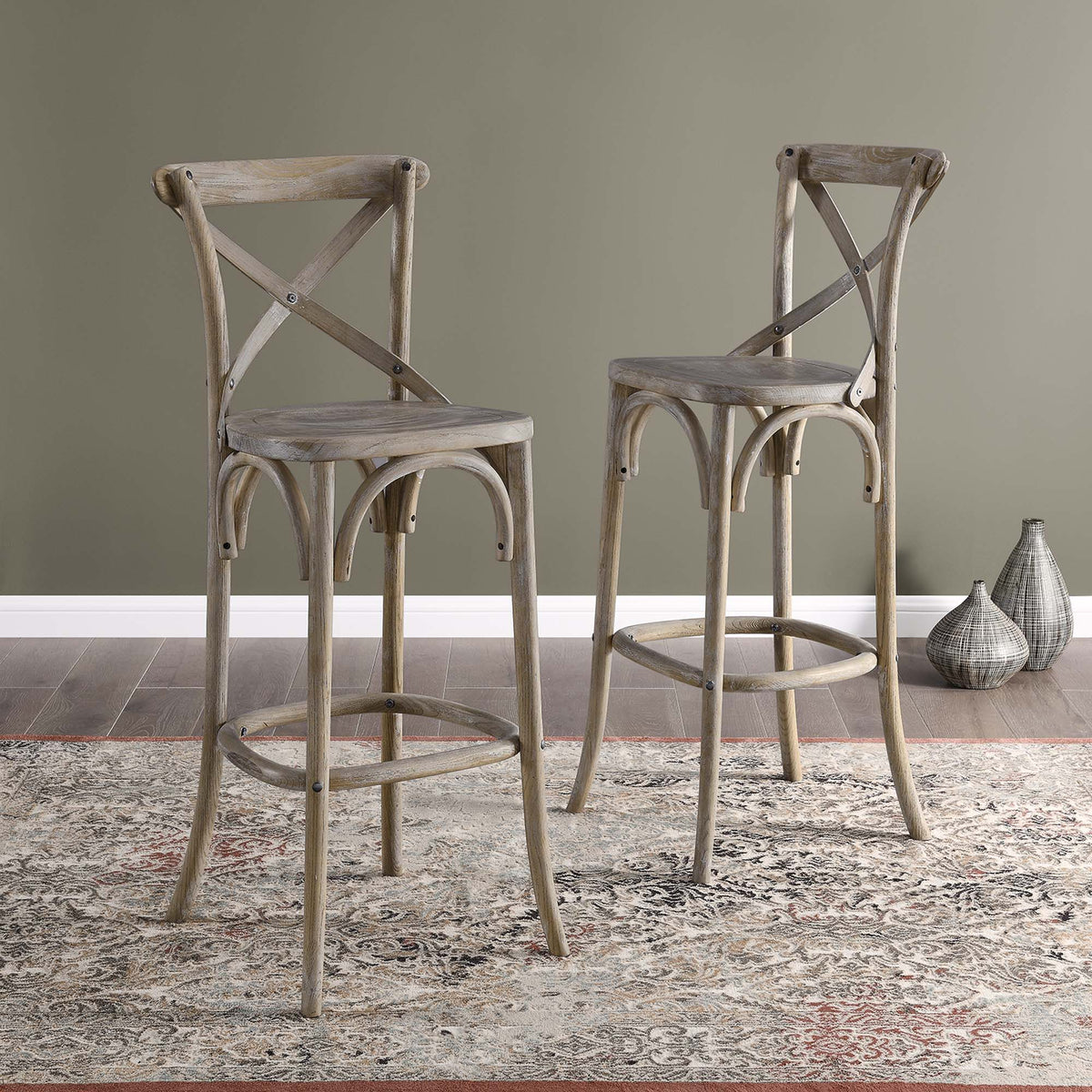 Gear Bar Stool - Gray (EEI-5563-GRY)