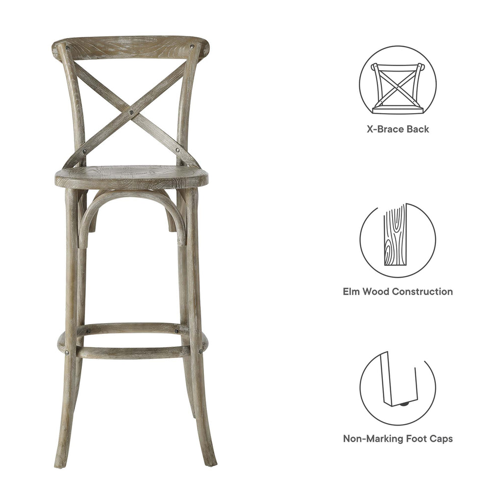 Gear Bar Stool - Gray (EEI-5563-GRY)