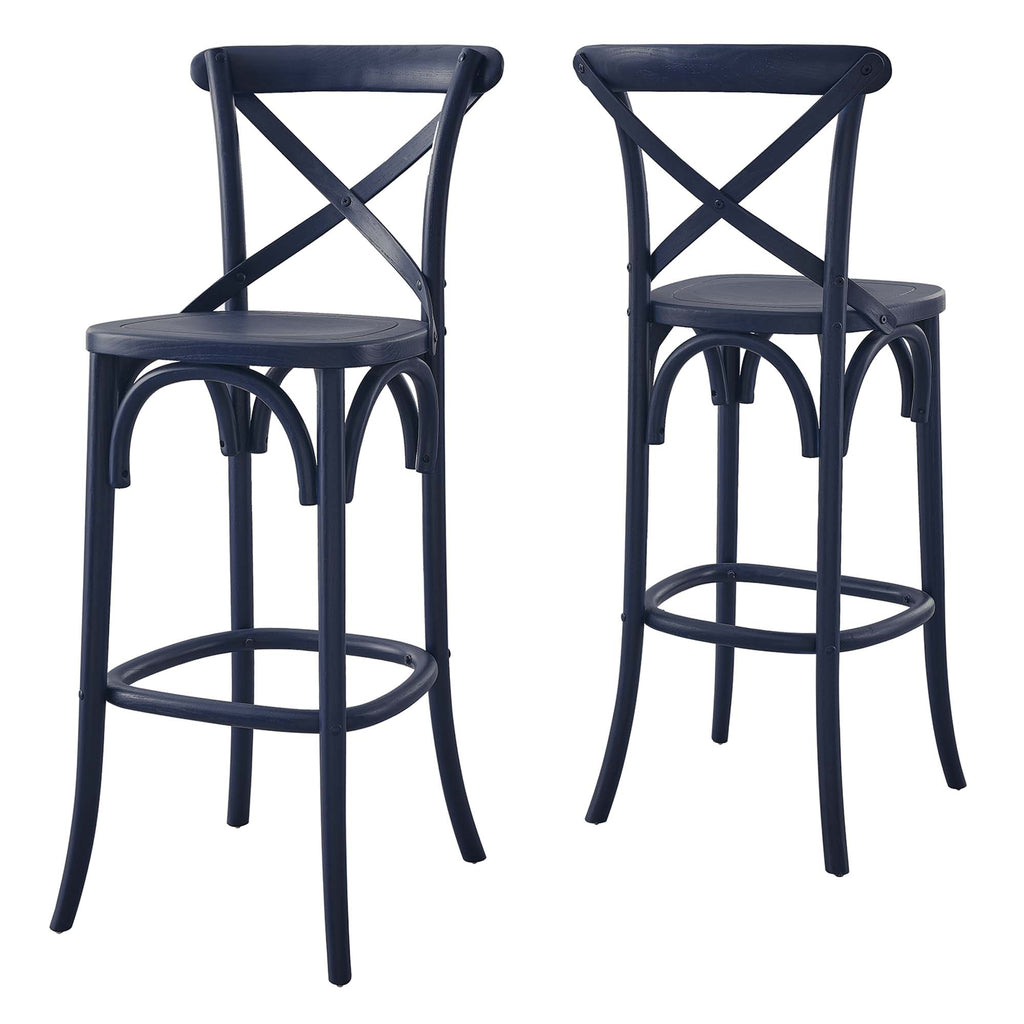 Gear Bar Stool - Midnight Blue (EEI-5563-MID)