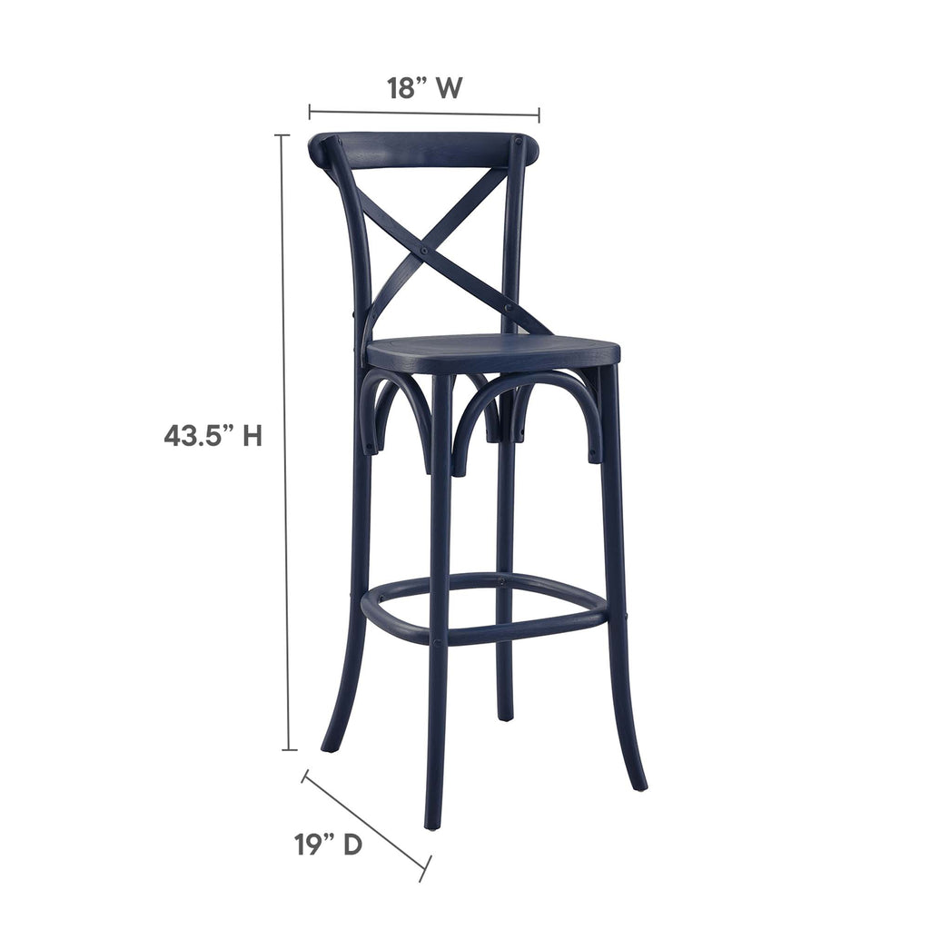 Gear Bar Stool - Midnight Blue (EEI-5563-MID)