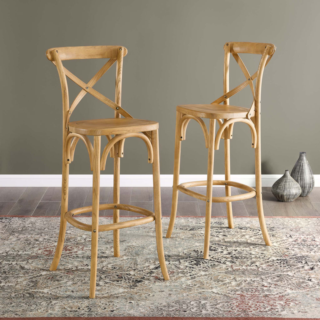 Gear Bar Stool - Natural (EEI-5563-NAT)