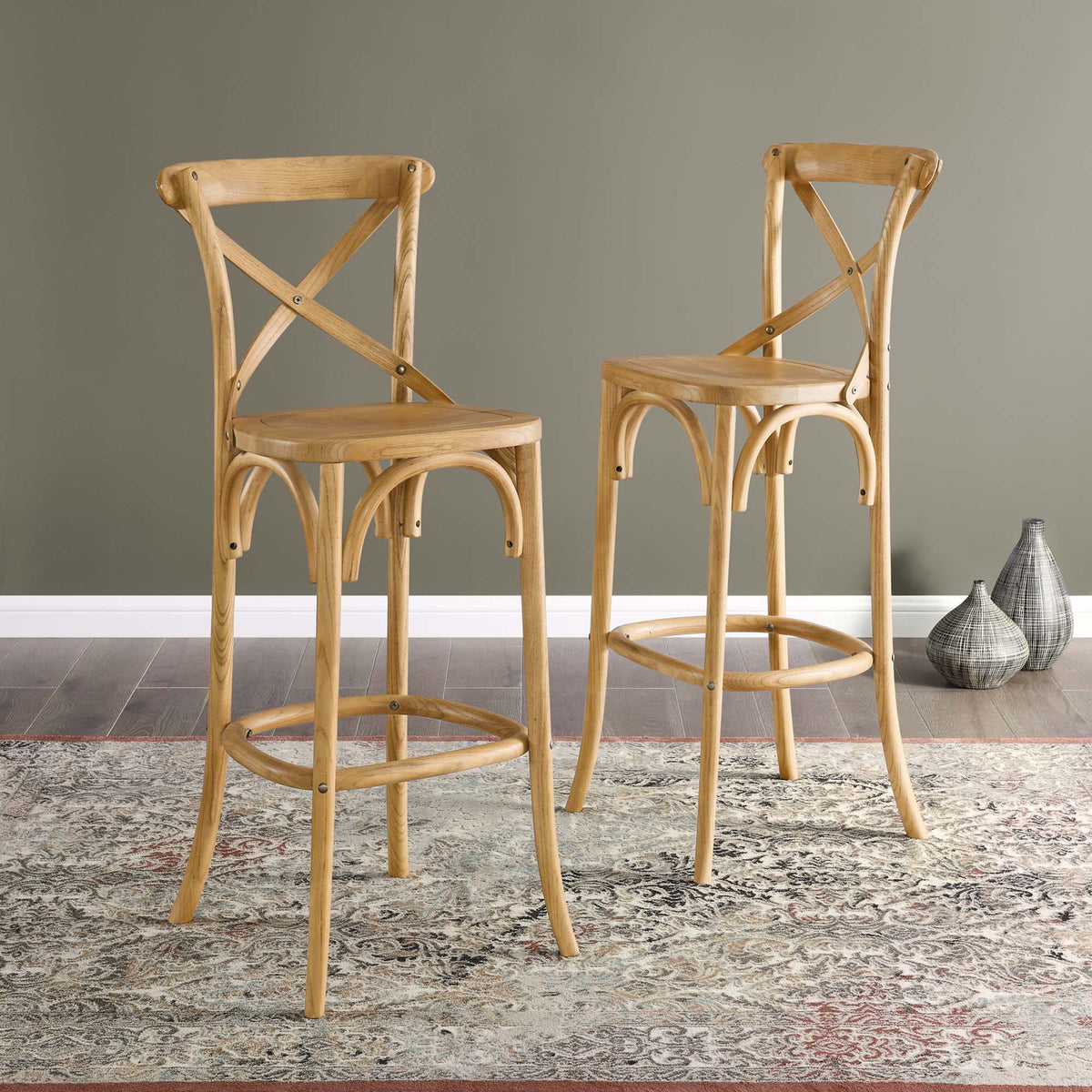 Gear Bar Stool - Natural (EEI-5563-NAT)