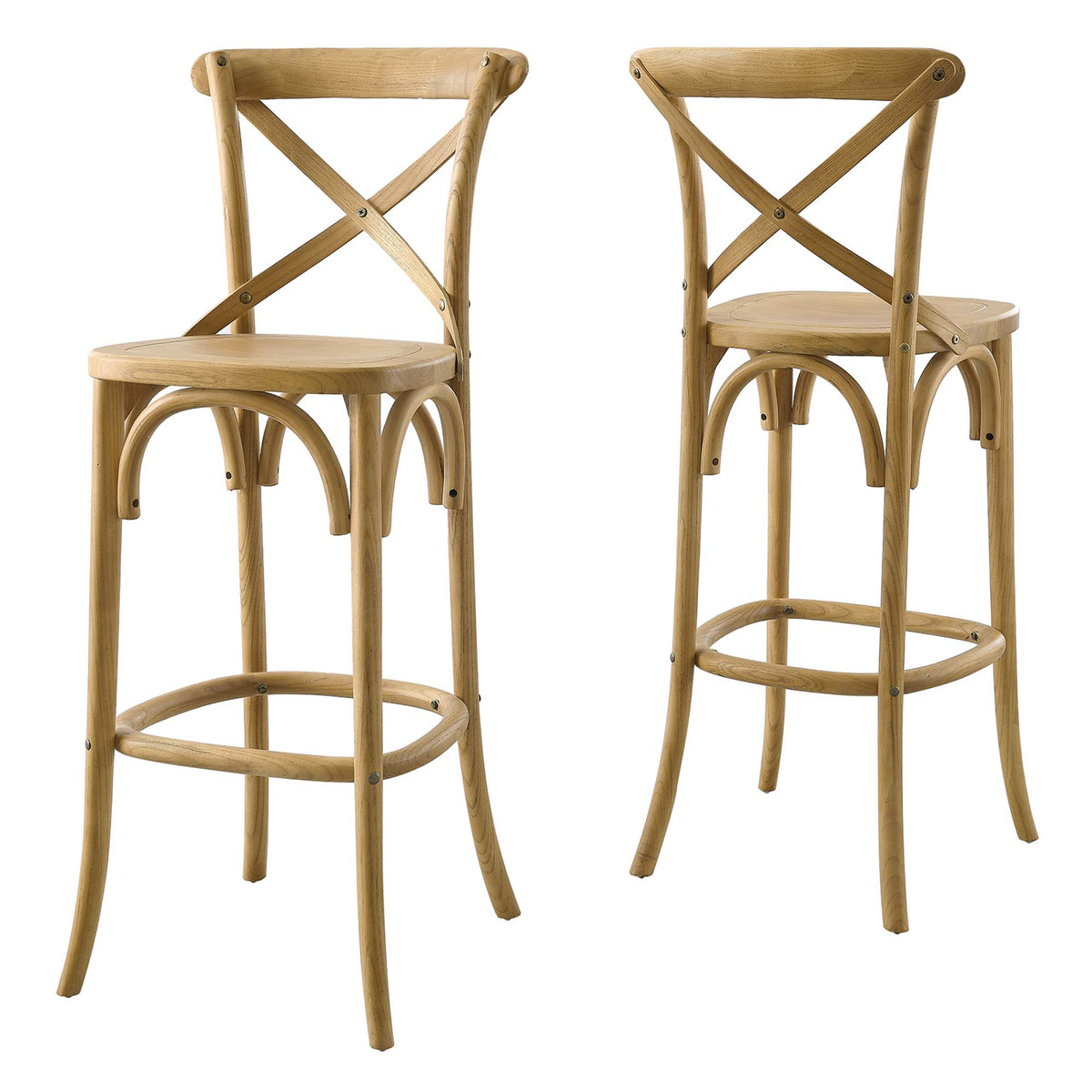 Gear Bar Stool - Natural (EEI-5563-NAT)