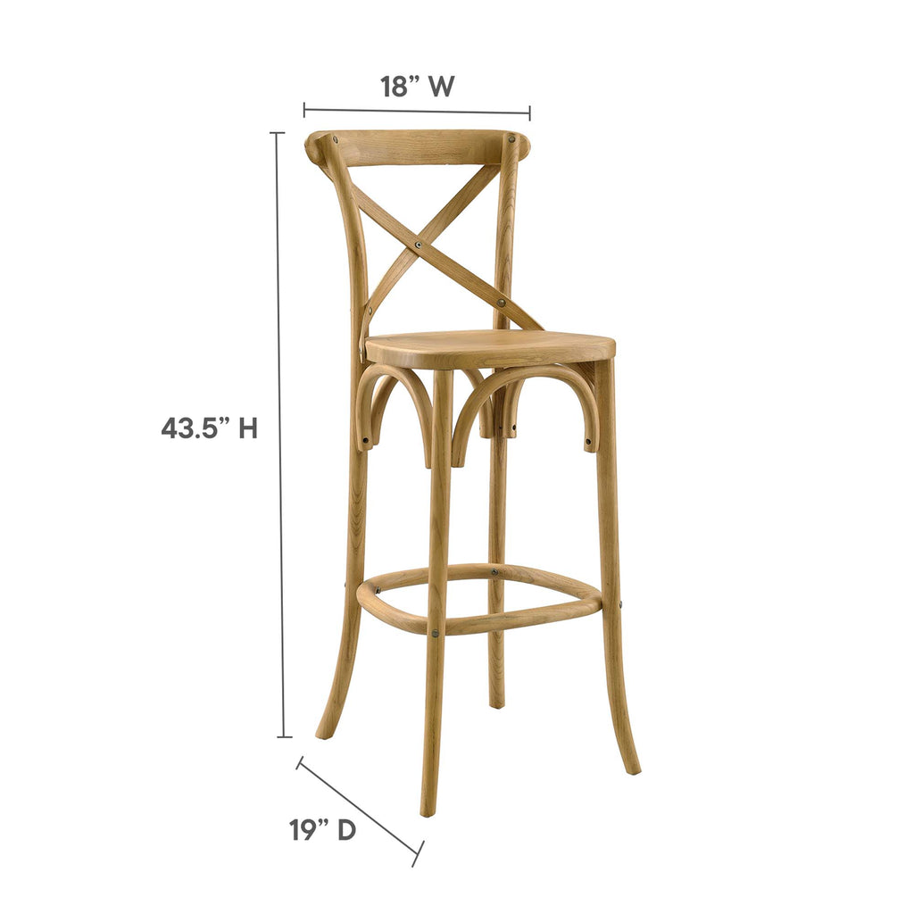 Gear Bar Stool - Natural (EEI-5563-NAT)