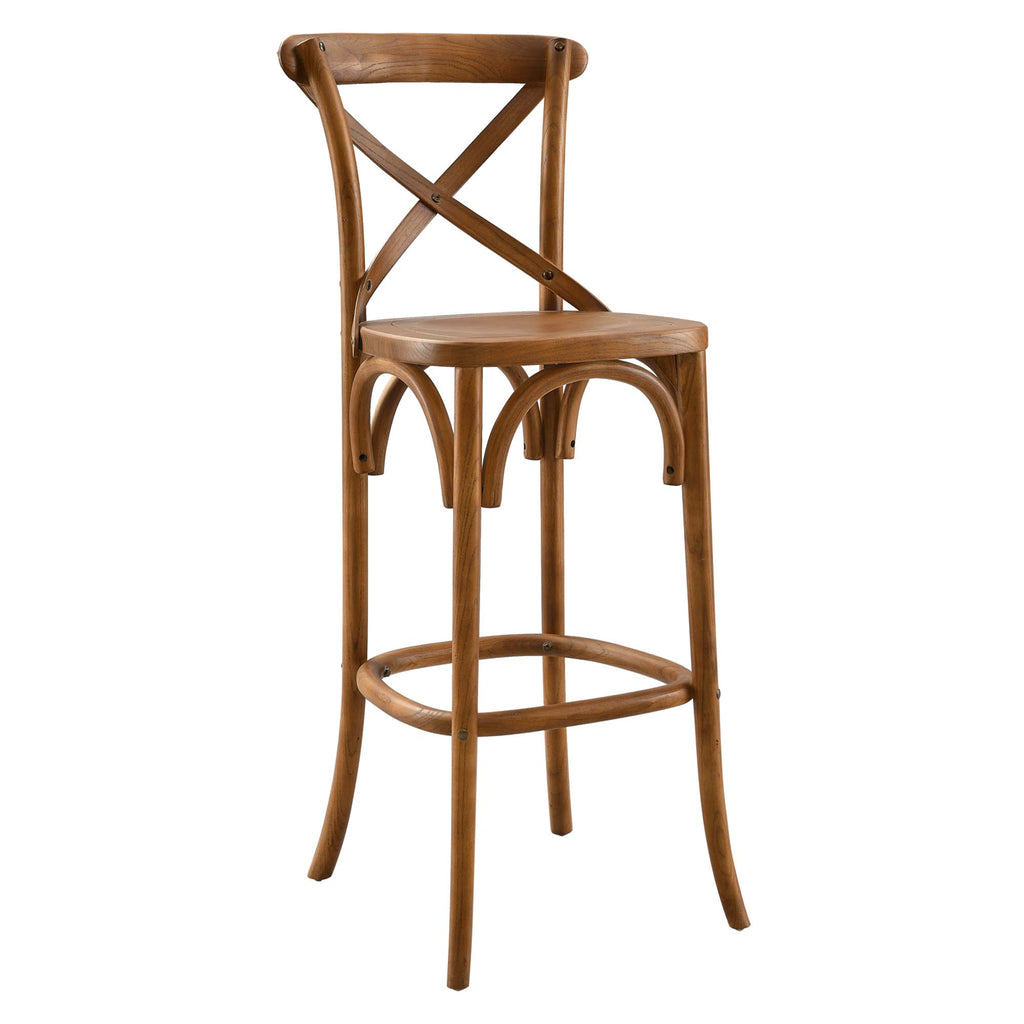 Gear Bar Stool - Walnut (EEI-5563-WAL)