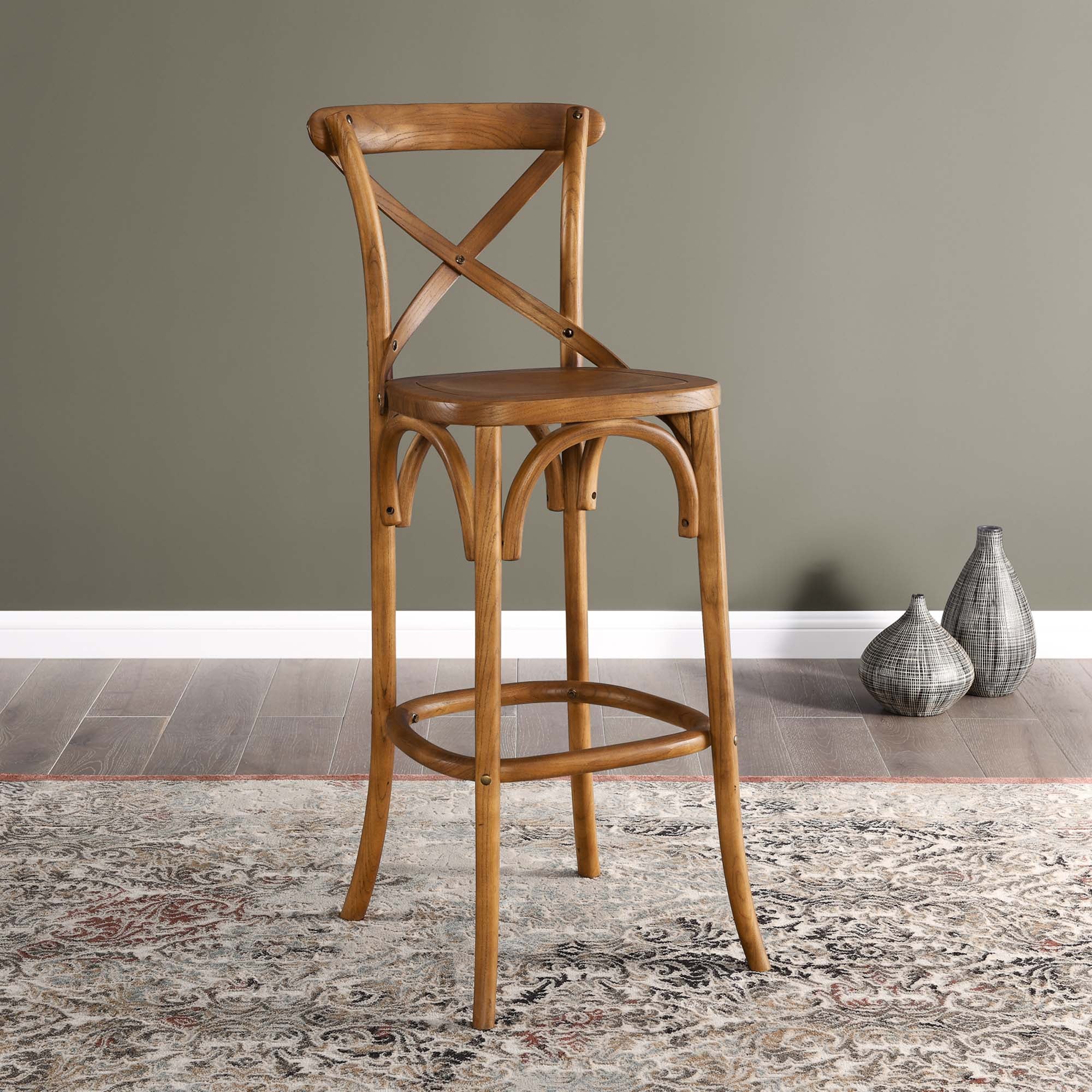 Gear Bar Stool - Walnut (EEI-5563-WAL)