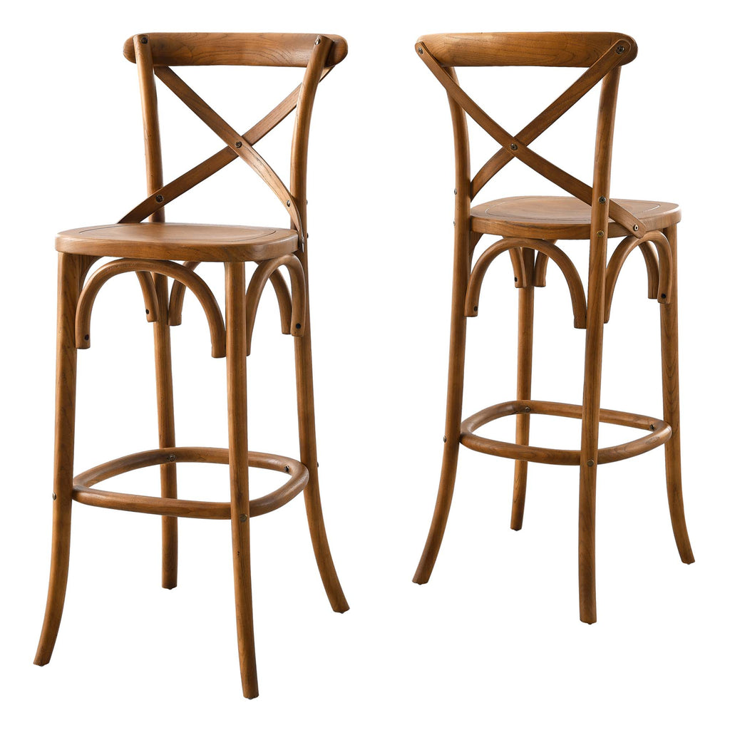 Gear Bar Stool - Walnut (EEI-5563-WAL)