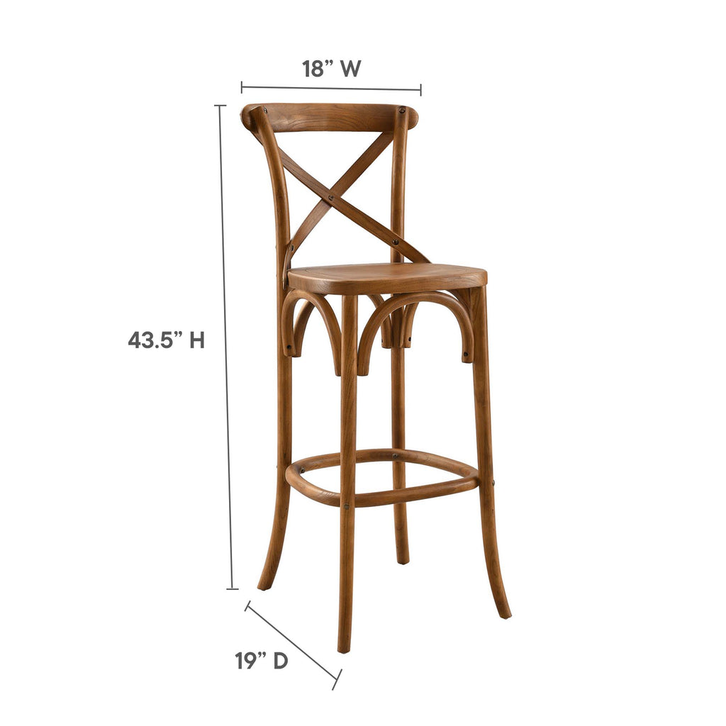 Gear Bar Stool - Walnut (EEI-5563-WAL)