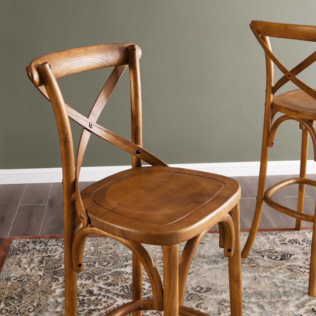 Gear Bar Stool - Walnut (EEI-5563-WAL)