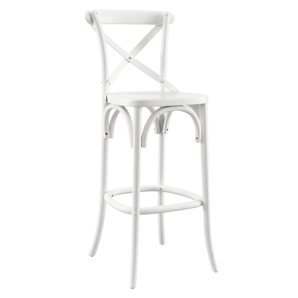 Gear Bar Stool - White (EEI-5563-WHI)